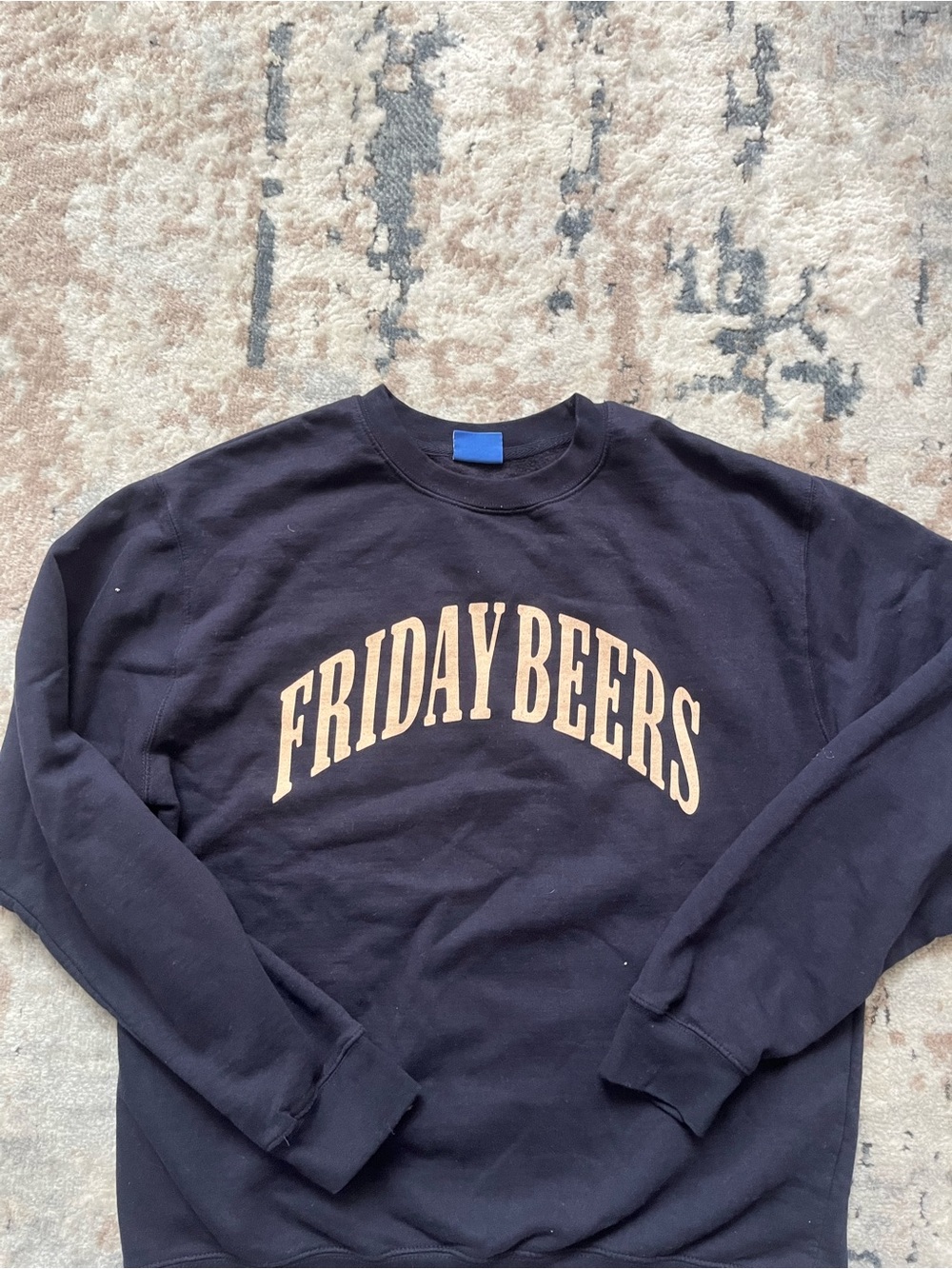 Friday Beers Men's Black Graphic Crewneck Sweatshirt